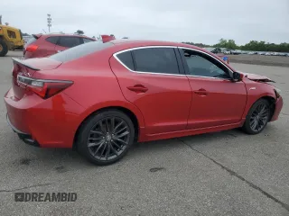 2022 Acura ILX Premium with VIN 19UDE2F87NA004271, listed as a Copart auction lot 60274525 with 33,422 mi miles and Salvage title. Bid and sale history available at DreamBid. Image 3.