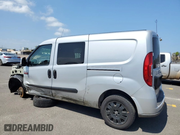 2019 Ram ProMaster City Cargo Tradesman SLT with VIN ZFBHRFBB5K6M28109, listed as a Copart auction lot 57772054 with 45,814 mi miles and Salvage title. Bid and sale history available at DreamBid. Image 2.