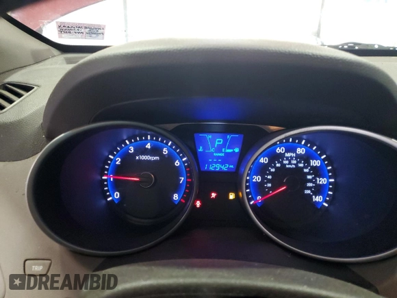 2013 Hyundai Tucson GLS with VIN KM8JU3AC7DU614962, listed as a Copart auction lot 51957675 with 112,942 mi miles and Salvage Title. Bid and sale history available at carsss.com. Image 9.