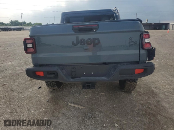 2024 Jeep Gladiator Willys с VIN 1C6HJTAG7RL131975, выставлен на аукционе Copart как лот 55139965 с пробегом 4 583 миль миль и Списание • Salvage title. История ставок и продаж доступна на DreamBid. Изображение 6.