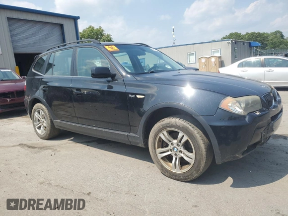2006 BMW X3 3.0i z VIN WBXPA93456WG92234, wystawiony jako Copart lot #60319775 z przebiegiem Nie podano mil oraz Szkoda całkowita • Salvage title. Historia ofert i sprzedaży dostępna na DreamBid. Obrazek 4.