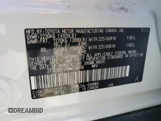 2021 Toyota RAV4 Hybrid XSE with VIN 2T3E6RFV1MW018990, listed as a Copart auction lot 64043865 with 55,938 mi miles and Salvage title. Bid and sale history available at DreamBid. Image 14.