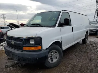 2013 Chevrolet Express Cargo Van with VIN 1GCWGGBA6D1187037, listed as a Copart auction lot 45843065 with 248,615 mi miles and Clean Title. Bid and sale history available at carsss.com. Image 1.