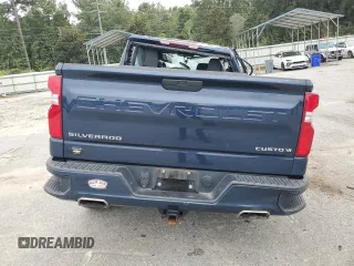 2020 Chevrolet Silverado 1500 Custom with VIN 1GCRWBEF1LZ367956, listed as a Copart auction lot 71474454 with 0 mi miles and Salvage Title. Bid and sale history available at carsss.com. Image 6.