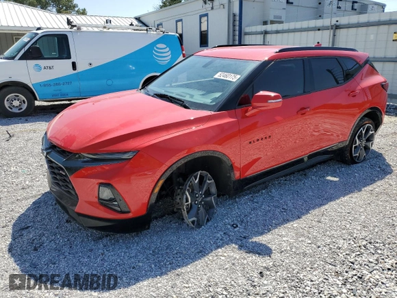 2019 Chevrolet Blazer RS with VIN 3GNKBERS2KS689711, listed as a Copart auction lot 52460175 with 86,712 mi miles and Salvage title. Bid and sale history available at DreamBid. Image 1.