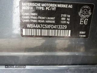 2015 BMW 4 Series 428i xDrive with VIN WBA4A7C5XFD413329, listed as a Copart auction lot 56034905 with 167,816 mi miles and Clean title. Bid and sale history available at DreamBid. Image 12.