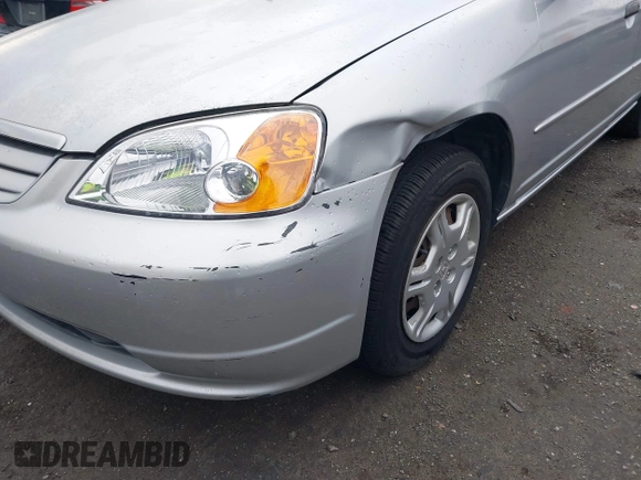 2001 Honda Civic LX with VIN 2HGES15561H561957, listed as a IAAI auction lot 41487631 with 214,529 mi miles. Bid and sale history available at carsss.com. Image 6.