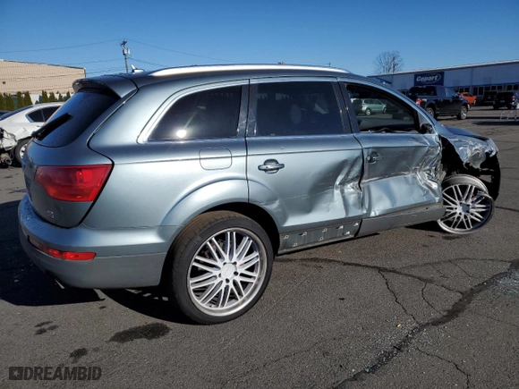 2007 Audi Q7 Premium with VIN WA1BV94L67D046626, listed as a Copart auction lot 82794274 with 196,023 mi miles and Salvage Title. Bid and sale history available at carsss.com. Image 3.