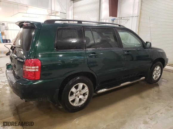 2001 Toyota Highlander with VIN JTEGF21A710006262, listed as a Copart auction lot 49304855 with 281,636 mi miles and Clean Title. Bid and sale history available at carsss.com. Image 3.