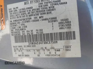 1999 Ford Windstar SEL z VIN 2FMDA5347XBC57509, wystawiony jako IAAI lot #42036951 z przebiegiem 175 478 mil mil oraz . Historia ofert i sprzedaży dostępna na DreamBid. Obrazek 9.