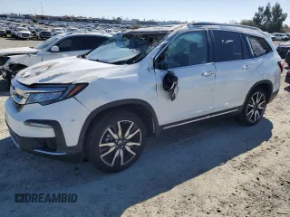 2021 Honda Pilot Touring 8-Passenger with VIN 5FNYF5H91MB015535, listed as a Copart auction lot 46845565 with 36,233 mi miles and Salvage Title. Bid and sale history available at DreamBid. Image 1.