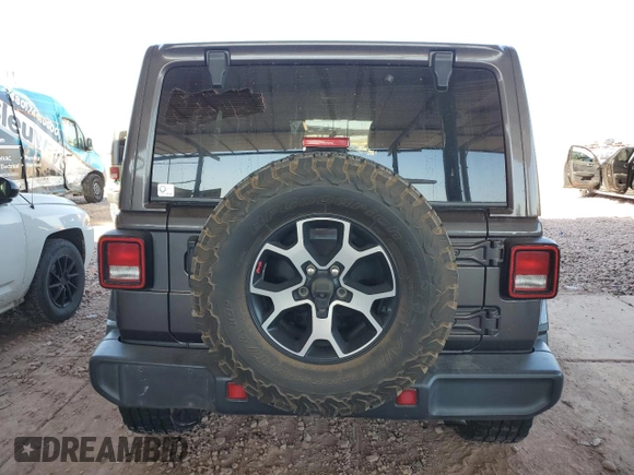 2019 Jeep Wrangler Unlimited Sahara with VIN 1C4HJXENXKW617130, listed as a Copart auction lot 47091255 with Not provided miles and Salvage title. Bid and sale history available at DreamBid. Image 6.