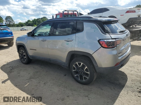 2021 Jeep Compass Trailhawk with VIN 3C4NJDDB5MT571837, listed as a Copart auction lot 58865625 with 75,456 mi miles and Salvage title. Bid and sale history available at DreamBid. Image 2.