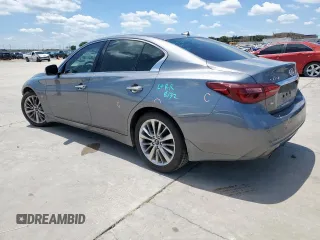 2020 Infiniti Q50 Luxe with VIN JN1EV7AR3LM254833, listed as a Copart auction lot 56284785 with 30,591 mi miles and Salvage title. Bid and sale history available at DreamBid. Image 2.