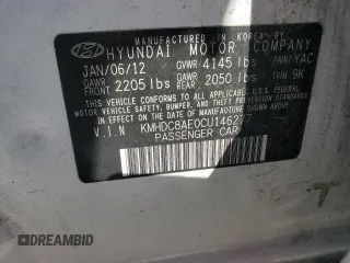 2012 Hyundai Elantra Touring SE with VIN KMHDC8AE0CU146277, listed as a Copart auction lot 53479875 with 134,471 mi miles and Salvage Title. Bid and sale history available at carsss.com. Image 12.
