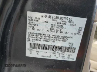 2008 Mercury Mariner z VIN 4M2CU81178KJ37731, wystawiony jako Copart lot #55255335 z przebiegiem 195 054 mil mil oraz Szkoda całkowita • Salvage title. Historia ofert i sprzedaży dostępna na DreamBid. Obrazek 13.