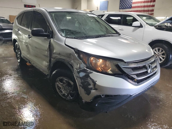 2013 Honda CR-V LX with VIN 2HKRM4H39DH629816, listed as a Copart auction lot 49912345 with 124,176 mi miles and Salvage Title. Bid and sale history available at carsss.com. Image 4.