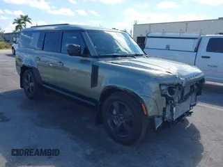 2024 Land Rover Defender X-Dynamic SE with VIN SALE2FEU8R2320398, listed as a IAAI auction lot 41513491 with 9,082 mi miles and . Bid and sale history available at DreamBid. Image 1.