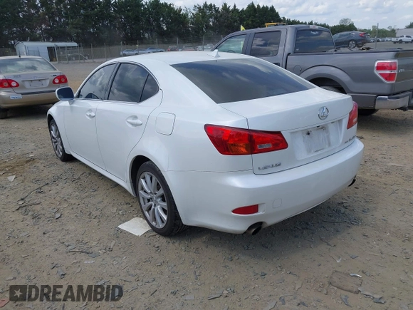 2008 Lexus IS 250 with VIN JTHCK262985019980, listed as a IAAI auction lot 42106541 with 197,860 mi miles. Bid and sale history available at carsss.com. Image 3.