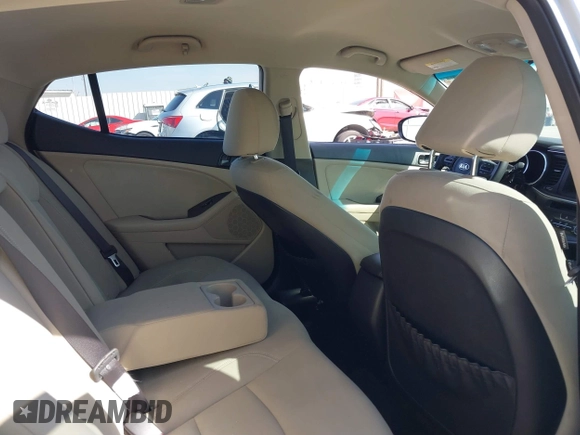 2014 Kia Optima LX with VIN KNAGM4A72E5449984, listed as a IAAI auction lot 41856778 with 1 mi miles. Bid and sale history available at carsss.com. Image 8.