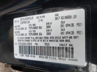 2002 Dodge 1500 with VIN 1D7HU18Z92J150918, listed as a IAAI auction lot 41950909 with 237,690 mi miles. Bid and sale history available at carsss.com. Image 9.