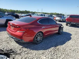 2019 Genesis G70 3.3T Advanced with VIN KMTG74LE9KU016607, listed as a Copart auction lot 72913124 with 37,671 mi miles and Salvage Title. Bid and sale history available at carsss.com. Image 3.