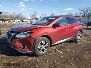 2019 Nissan Murano SV with VIN 5N1AZ2MJ8KN106206, listed as a Copart auction lot 50527035 with 138,365 mi miles and Salvage Title. Bid and sale history available at carsss.com. Image 1.
