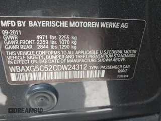 2012 BMW 5 Series 528i z VIN WBAXG5C52CDW24312, wystawiony jako IAAI lot #42083257 z przebiegiem 94 798 mil mil oraz . Historia ofert i sprzedaży dostępna na DreamBid. Obrazek 9.