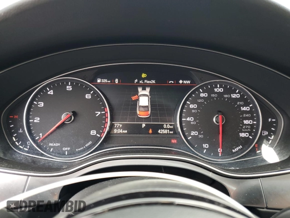 2016 Audi A6 Premium with VIN WAUFFAFC4GN056873, listed as a Copart auction lot 64122565 with 42,581 mi miles and Salvage title. Bid and sale history available at DreamBid. Image 9.