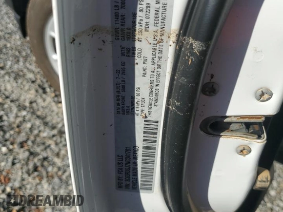 2022 Ram 3500 Tradesman with VIN 3C63R3GJ7NG341781, listed as a Copart auction lot 74441554 with 0 mi miles and Salvage Title. Bid and sale history available at carsss.com. Image 13.