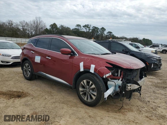 2018 Nissan Murano SV with VIN 5N1AZ2MG4JN187241, listed as a Copart auction lot 45684885 with 91,312 mi miles and Salvage Title. Bid and sale history available at carsss.com. Image 4.