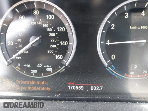 2013 BMW 5 Series 535i Gran Turismo xDrive with VIN WBASP2C55DC339555, listed as a IAAI auction lot 42674360 with 170,559 mi miles and . Bid and sale history available at DreamBid. Image 15.