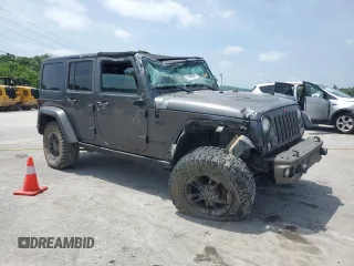 2017 Jeep Wrangler Unlimited 75th Anniversary with VIN 1C4BJWEG2HL503506, listed as a Copart auction lot 57046545 with 114,478 mi miles and Salvage title. Bid and sale history available at DreamBid. Image 4.