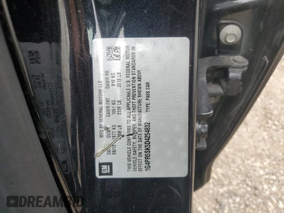2013 Buick Verano Convenience Group with VIN 1G4PR5SK5D4254832, listed as a Copart auction lot 65231924 with 98,707 mi miles and Salvage Title. Bid and sale history available at carsss.com. Image 12.