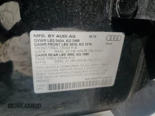 2019 Audi Q5 Premium with VIN WA1ANAFY2K2128783, listed as a Copart auction lot 59461185 with 49,020 mi miles and Salvage title. Bid and sale history available at DreamBid. Image 13.