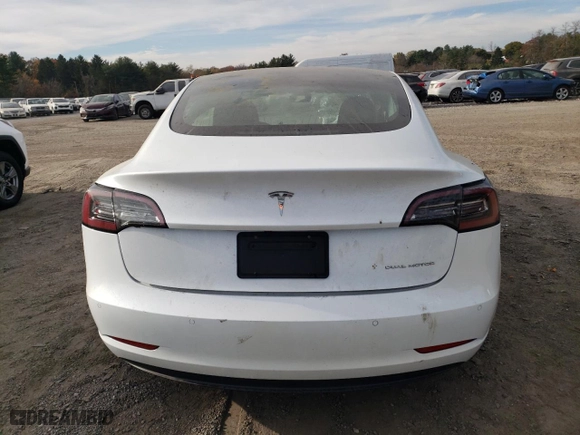2020 Tesla Model 3 Long Range with VIN 5YJ3E1EBXLF667405, listed as a Copart auction lot 72566044 with 0 mi miles and Salvage Title. Bid and sale history available at carsss.com. Image 6.
