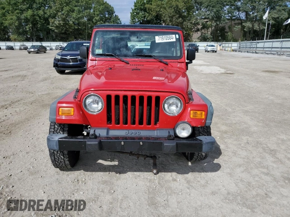 2005 Jeep Wrangler Sport with VIN 1J4FA49S55P372302, listed as a Copart auction lot 71910584 with 116,099 mi miles and Clean Title. Bid and sale history available at carsss.com. Image 5.