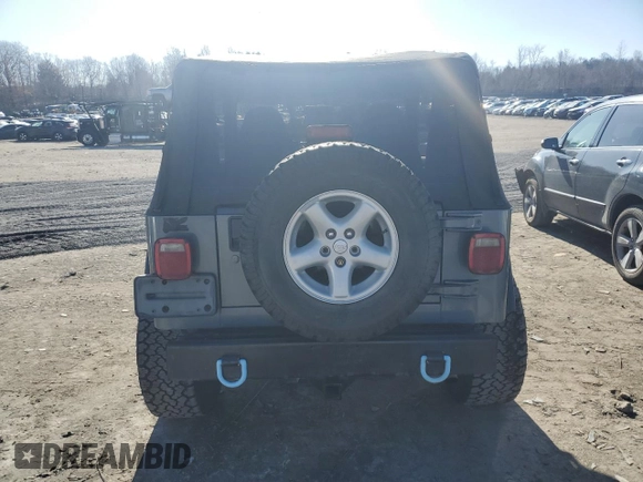 2002 Jeep Wrangler Sport with VIN 1J4FA49S22P703610, listed as a Copart auction lot 50900605 with 70,045 mi miles and Salvage Title. Bid and sale history available at carsss.com. Image 6.