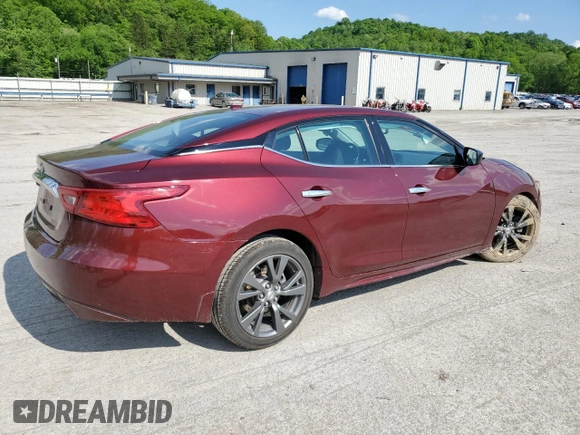 2017 Nissan Maxima S with VIN 1N4AA6AP3HC382590, listed as a Copart auction lot 57394075 with 47,549 mi miles and Salvage title. Bid and sale history available at DreamBid. Image 3.