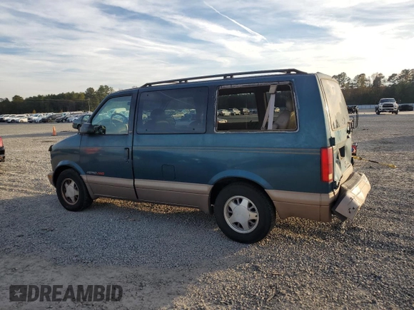 1998 Chevrolet Astro with VIN 1GNEL19WXWB120466, listed as a Copart auction lot 80929504 with 262,413 mi miles and Salvage Title. Bid and sale history available at carsss.com. Image 2.