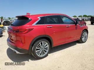 2024 Infiniti QX50 Sensory z VIN 3PCAJ5EB2RF112760, wystawiony jako Copart lot #51296305 z przebiegiem 7 677 mil mil oraz Szkoda całkowita • Salvage title. Historia ofert i sprzedaży dostępna na DreamBid. Obrazek 3.