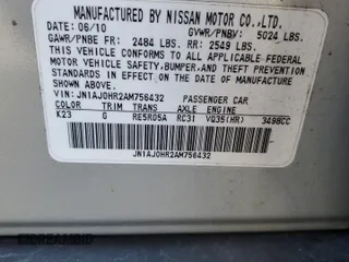 2010 Infiniti EX Journey with VIN JN1AJ0HR2AM756432, listed as a Copart auction lot 82994944 with 187,884 mi miles and Salvage Title. Bid and sale history available at DreamBid. Image 13.