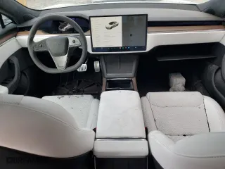 2023 Tesla Model S with VIN 5YJSA1E56PF511207, listed as a Copart auction lot 89173355 with 7,152 mi miles and Salvage Title. Bid and sale history available at carsss.com. Image 8.