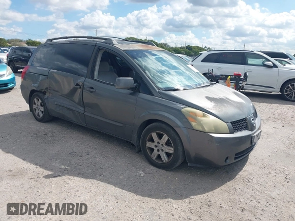 2004 Nissan Quest S z VIN 5N1BV28U84N364412, wystawiony jako IAAI lot #41519557 z przebiegiem 146 810 mil mil oraz . Historia ofert i sprzedaży dostępna na DreamBid. Obrazek 1.