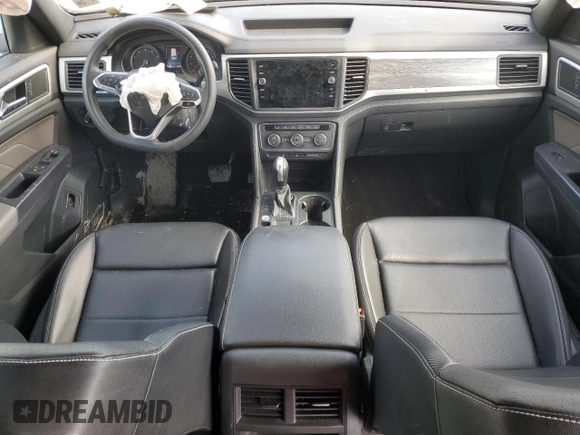 2021 Volkswagen Atlas SE with VIN 1V2JE2CA4MC229791, listed as a Copart auction lot 48929455 with 76,407 mi miles and Salvage title. Bid and sale history available at DreamBid. Image 8.