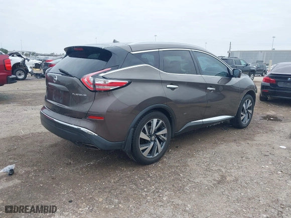 2015 Nissan Murano S with VIN 5N1AZ2MG1FN213009, listed as a IAAI auction lot 41365676 with 175,241 mi miles. Bid and sale history available at carsss.com. Image 4.