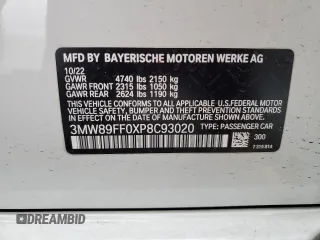 2023 BMW 3 Series 330i xDrive with VIN 3MW89FF0XP8C93020, listed as a Copart auction lot 85686374 with 0 mi miles and Salvage Title. Bid and sale history available at carsss.com. Image 12.