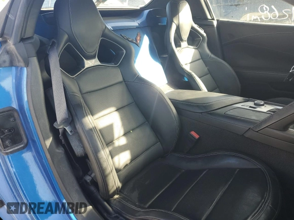 2015 Chevrolet Corvette Z06 3LZ with VIN 1G1YU3D66F5607211, listed as a Copart auction lot 76238254 with 14,268 mi miles and Salvage Title. Bid and sale history available at carsss.com. Image 10.