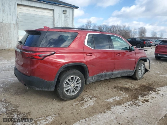 2022 Chevrolet Traverse LT Cloth with VIN 1GNEVGKW8NJ157091, listed as a Copart auction lot 89174845 with 34,154 mi miles and Non Repairable. Bid and sale history available at carsss.com. Image 3.