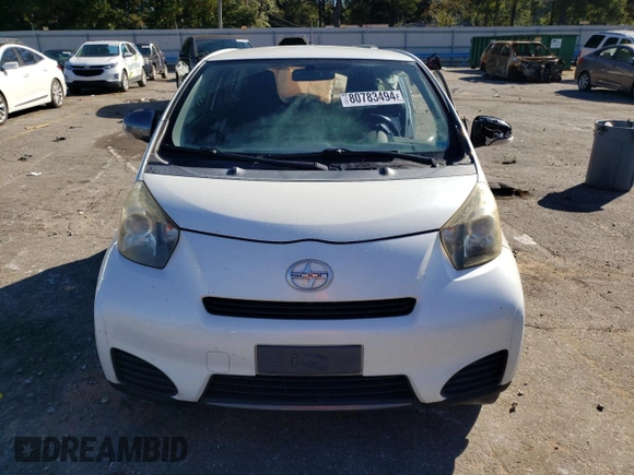 2012 Scion iQ with VIN JTNJJXB00CJ020346, listed as a Copart auction lot 80783494 with 142,577 mi miles and Salvage Title. Bid and sale history available at carsss.com. Image 5.